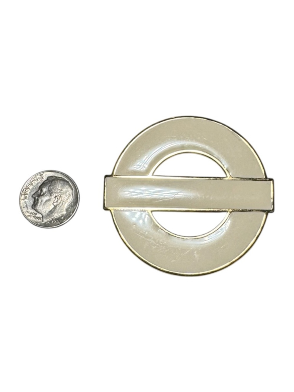 Vintage Monet Marked "London Underground" Round Brooch | Lapel | Pin - Gold Tone